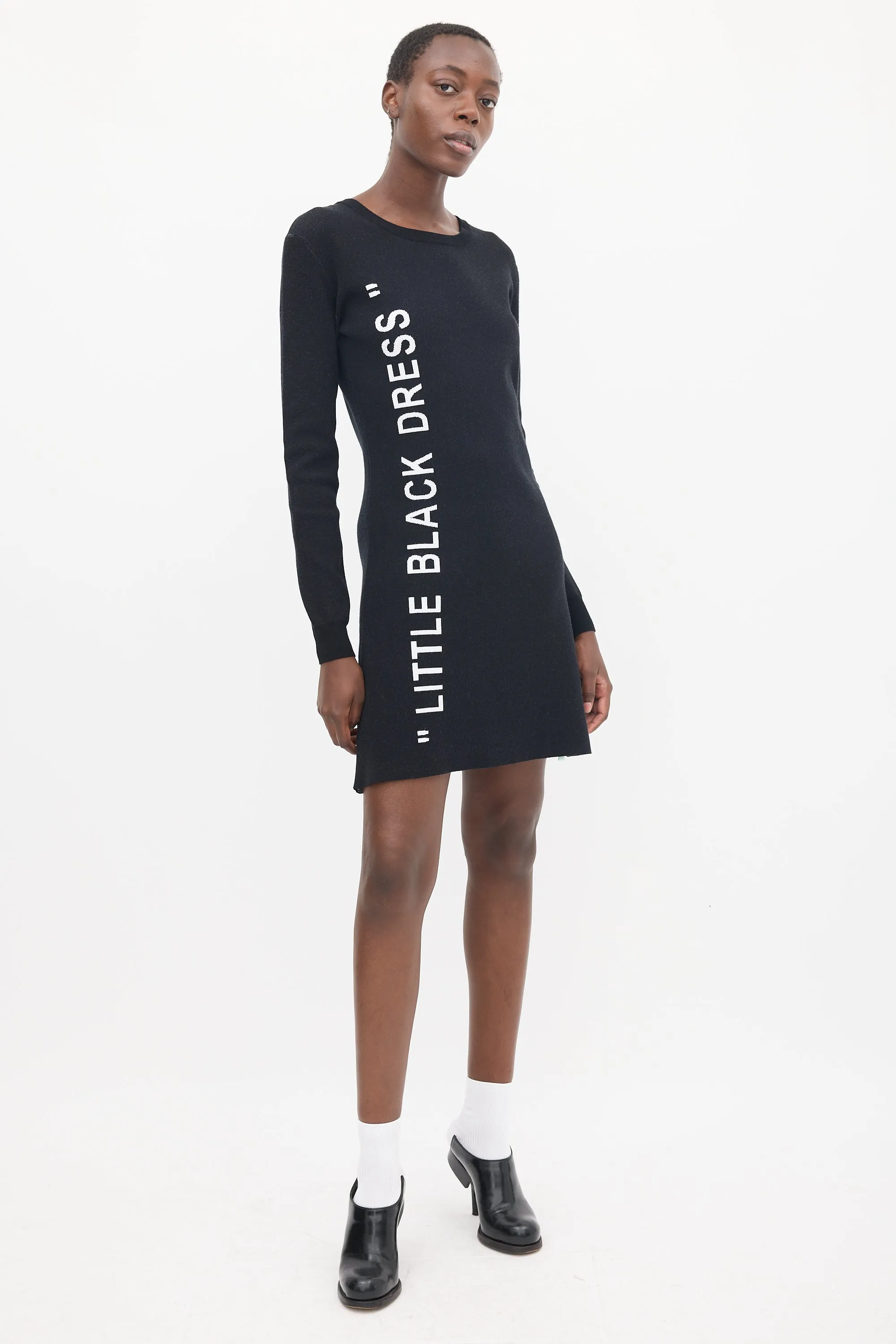 Black & White Logo Sweater Dress