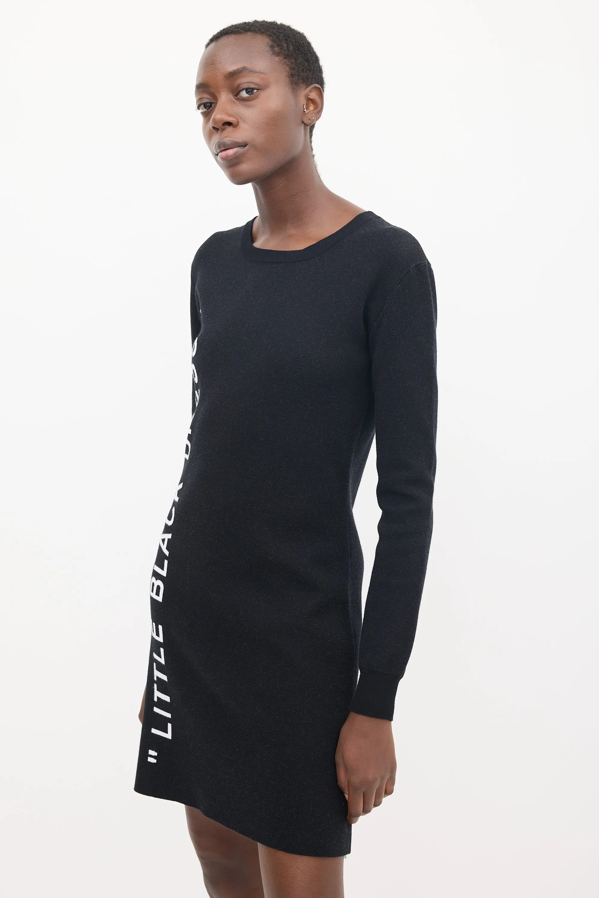 Black & White Logo Sweater Dress