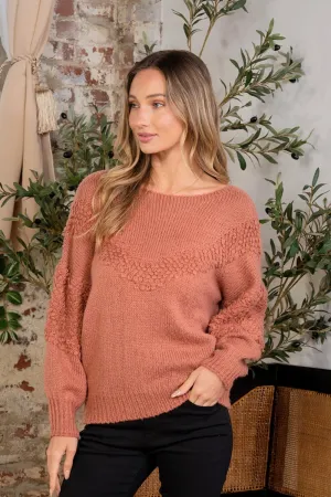 Boat Neck Long Sleeve Sweater