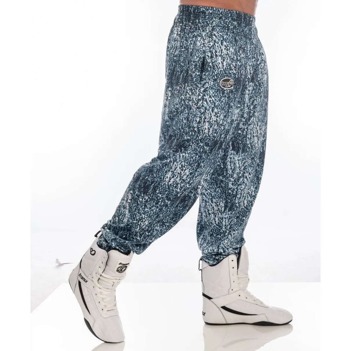 Bodybuilding Weightlifting  Workout Gym Pants Blue Stonewash Baggy