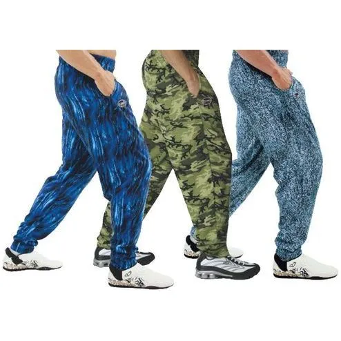 Bodybuilding Weightlifting  Workout Gym Pants Blue Stonewash Baggy