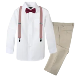 Boys' 4-Piece Customizable Suspenders Outfit - Customer's Product with price 56.95 ID kXJgY5xkumC-DX709xqG35tG