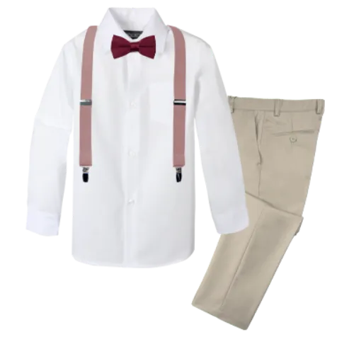 Boys' 4-Piece Customizable Suspenders Outfit - Customer's Product with price 56.95 ID kXJgY5xkumC-DX709xqG35tG