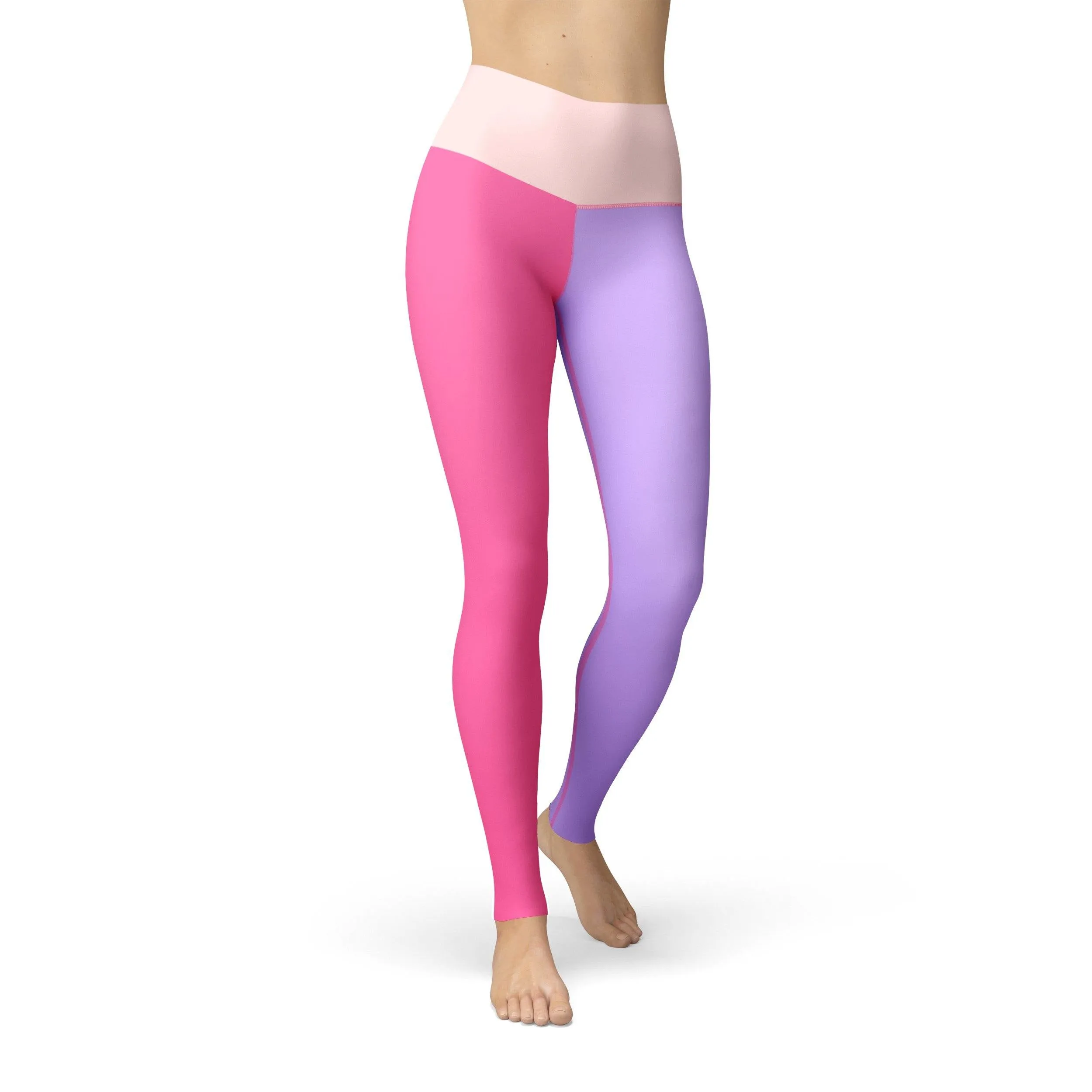 Bright Pastel Color blocked Jean Legging