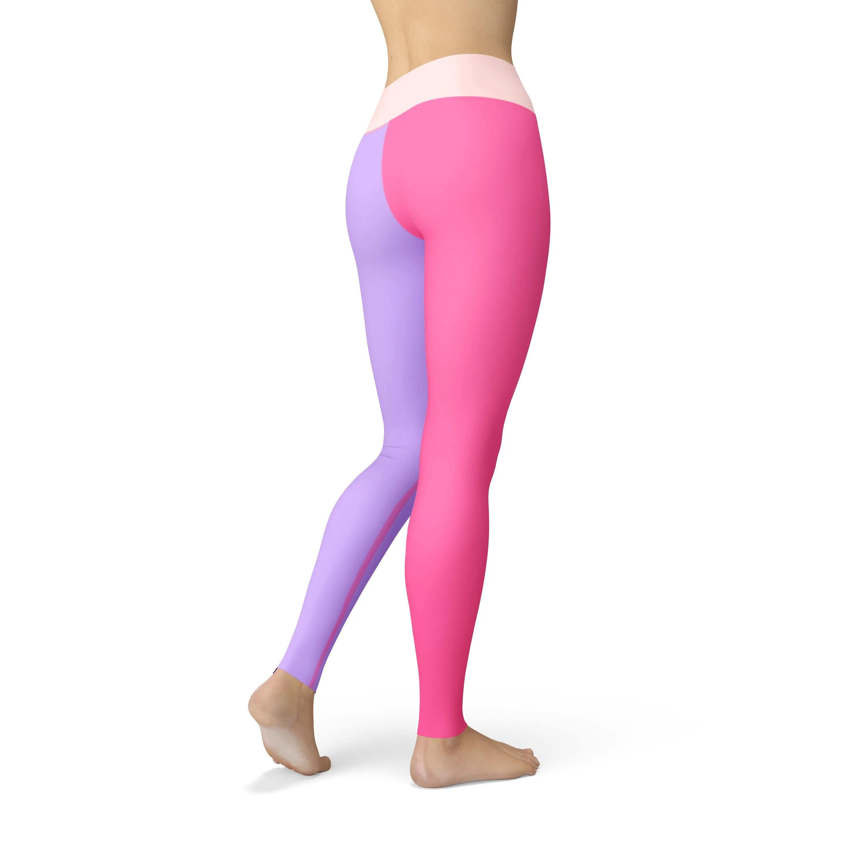 Bright Pastel Color blocked Jean Legging