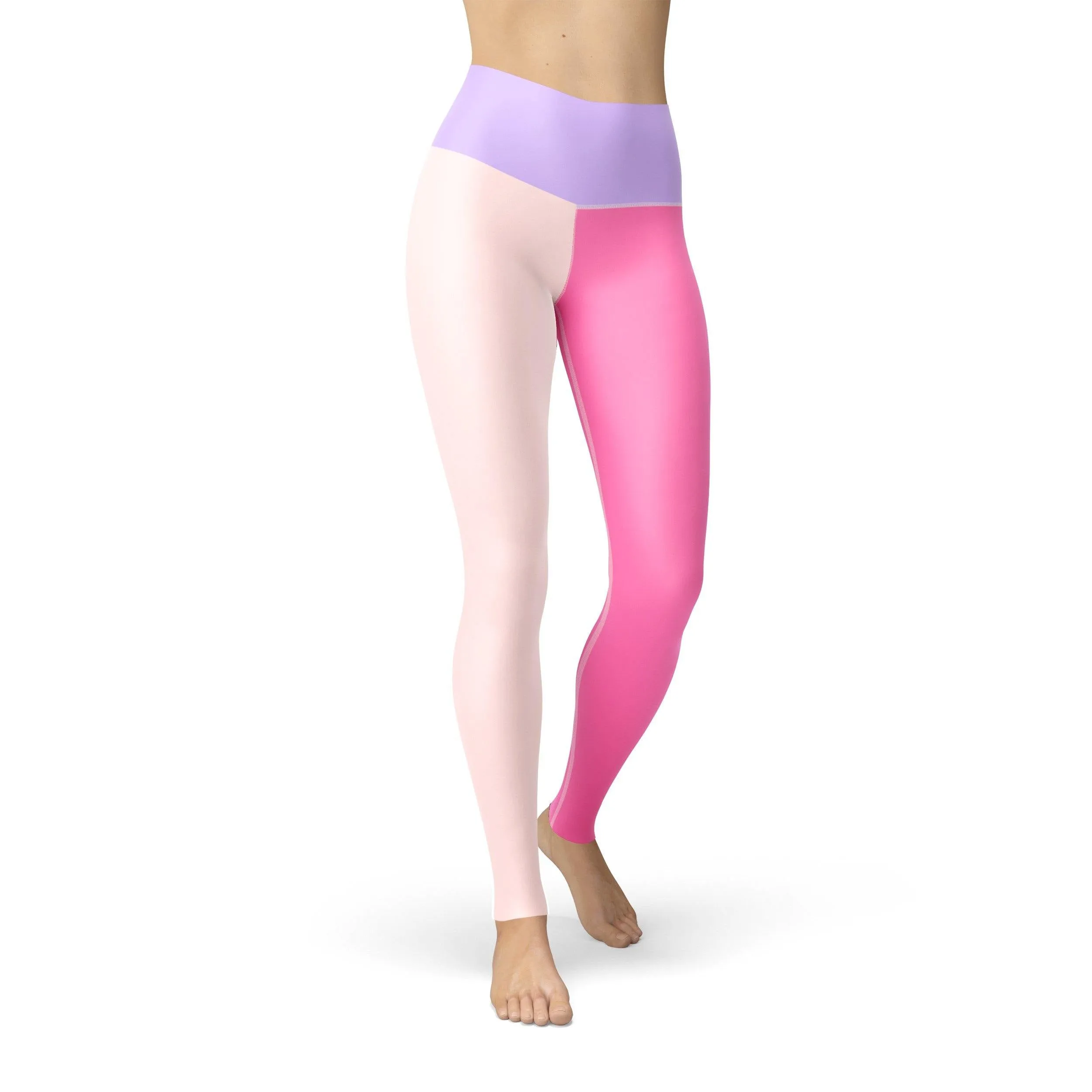 Bright Pastel Color blocked Jean Legging