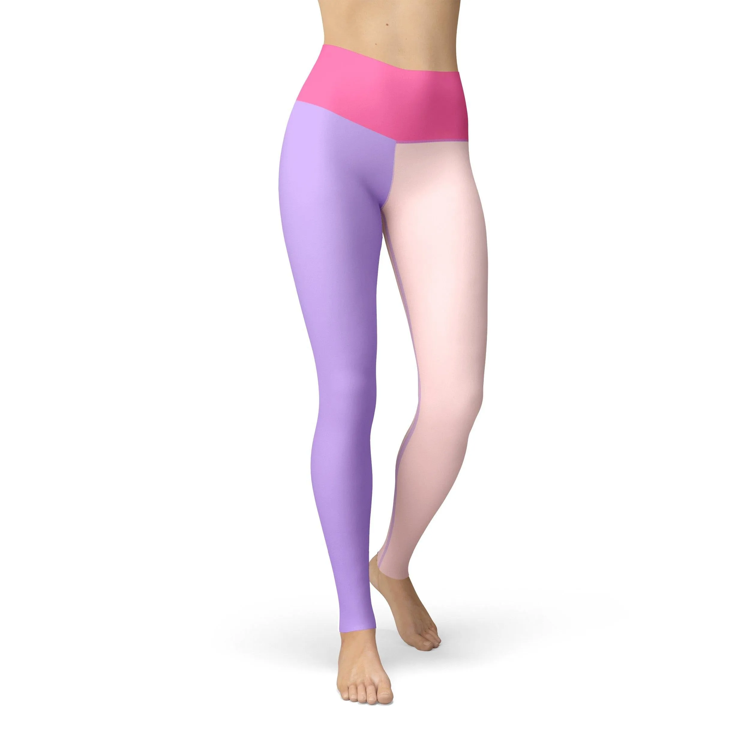 Bright Pastel Color blocked Jean Legging