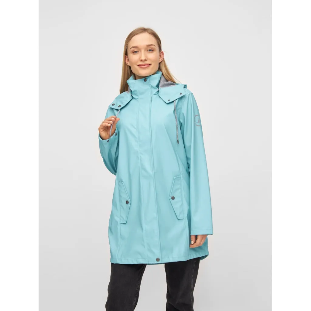 Brooke Solid Raincoat - Aqua Blue