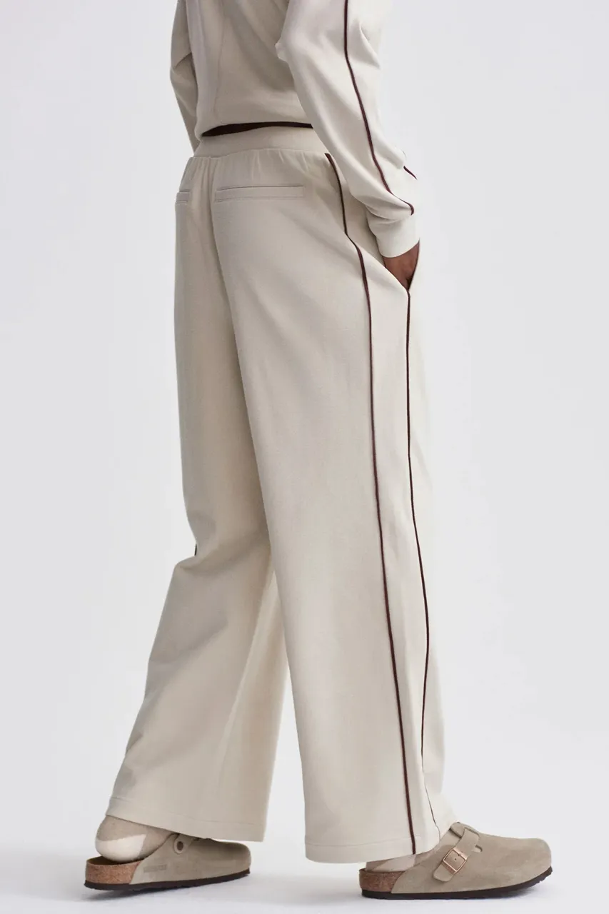 Brushed Rib Wide Leg Pant