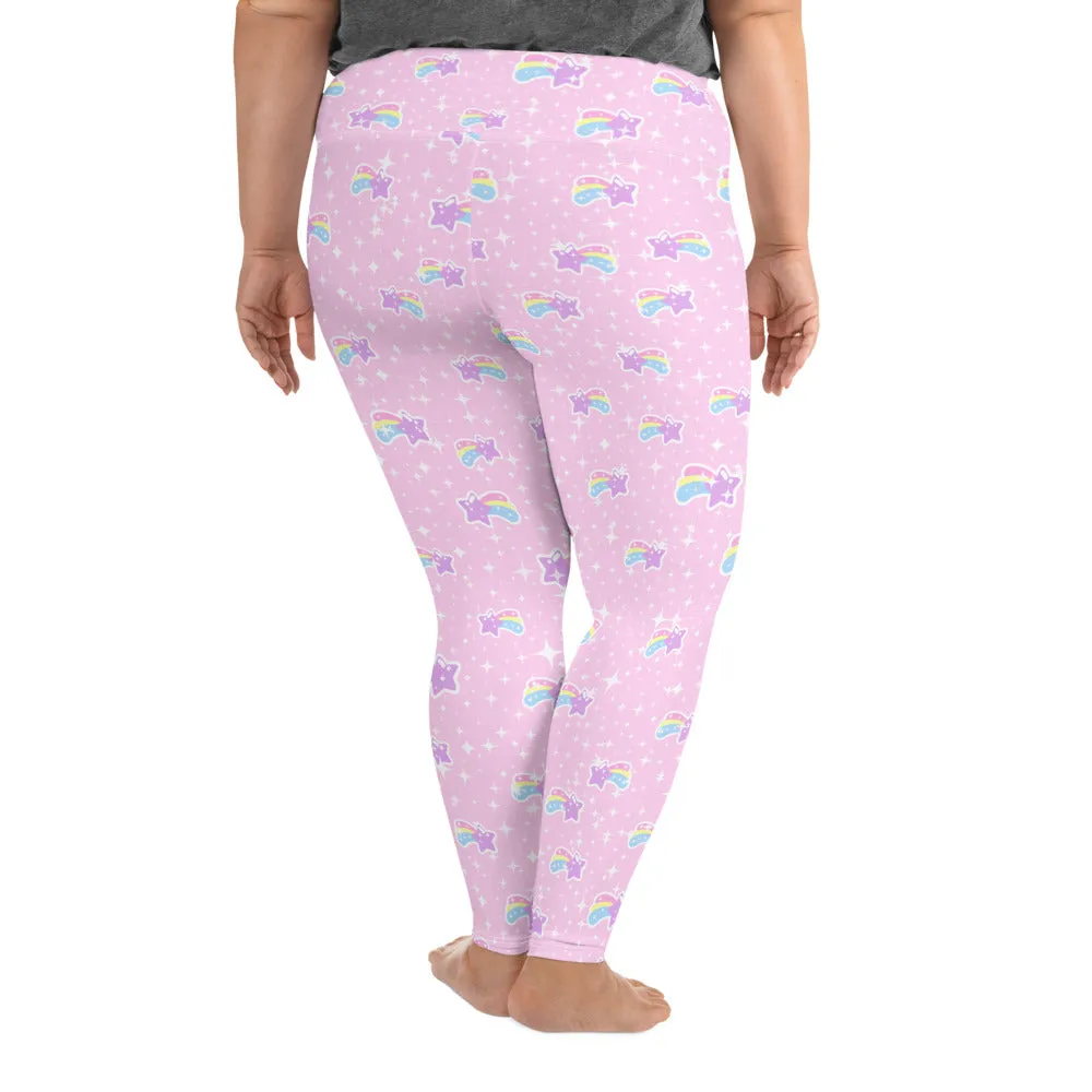 Bubblegum Bunny Shooting Stars Plus Size Leggings