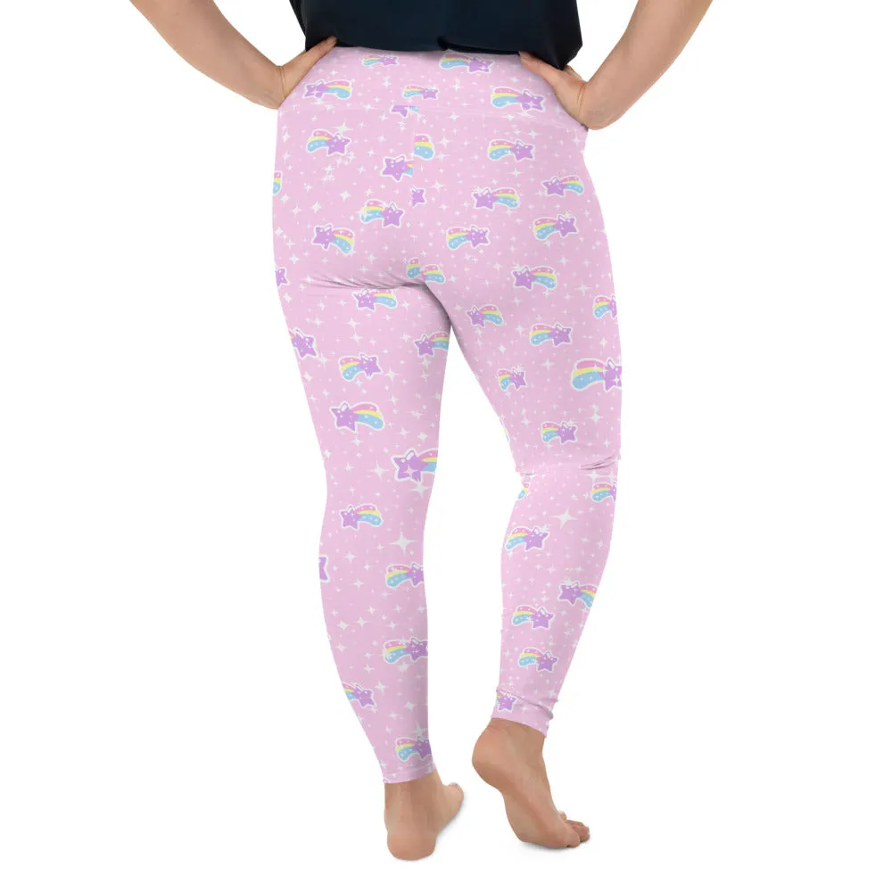 Bubblegum Bunny Shooting Stars Plus Size Leggings