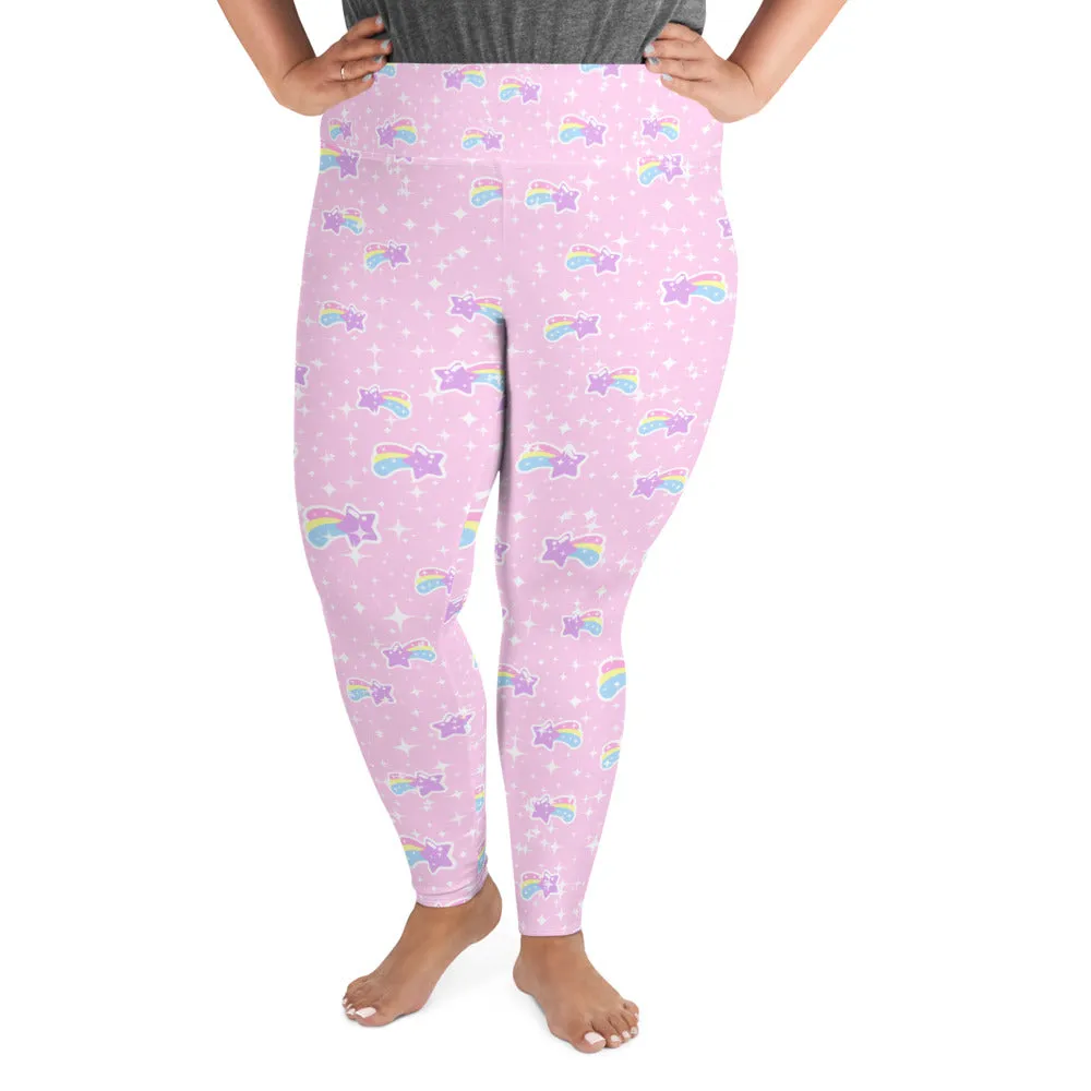 Bubblegum Bunny Shooting Stars Plus Size Leggings