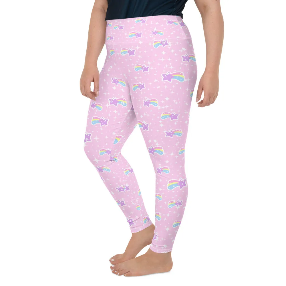 Bubblegum Bunny Shooting Stars Plus Size Leggings