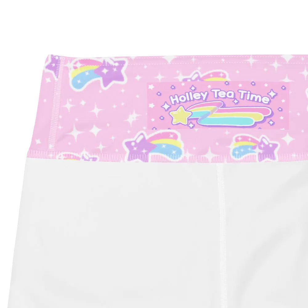 Bubblegum Bunny Shooting Stars Yoga Leggings