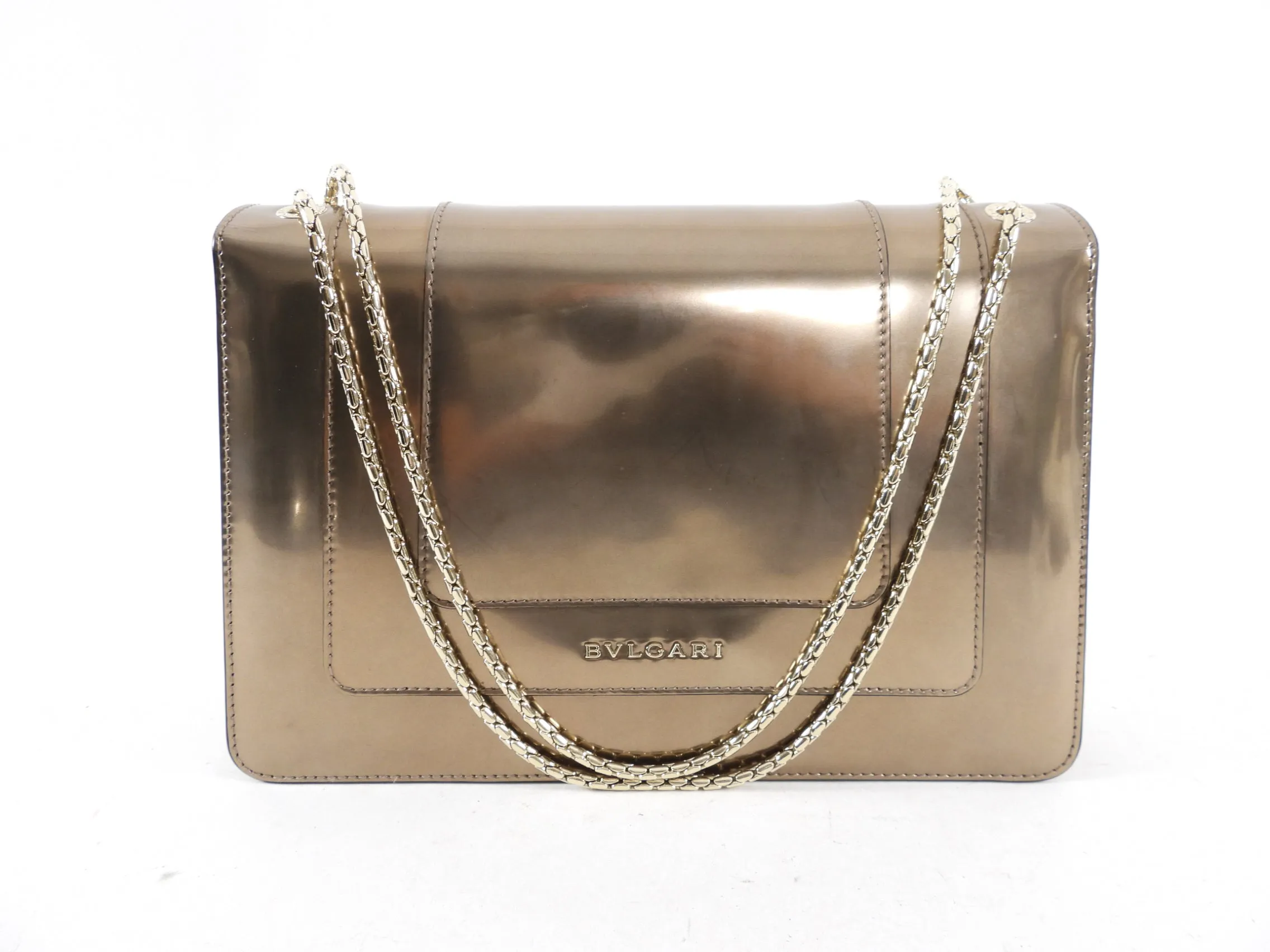 Bvlgari Metallic Leather Serpenti Forever Medium Flap Bag