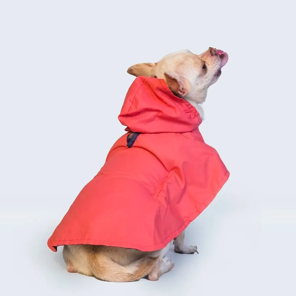 Cape Style Dog Raincoat (Red)