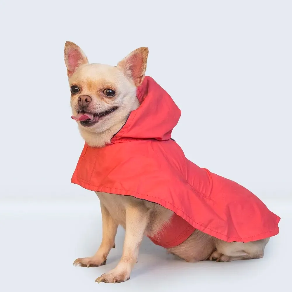 Cape Style Dog Raincoat (Red)