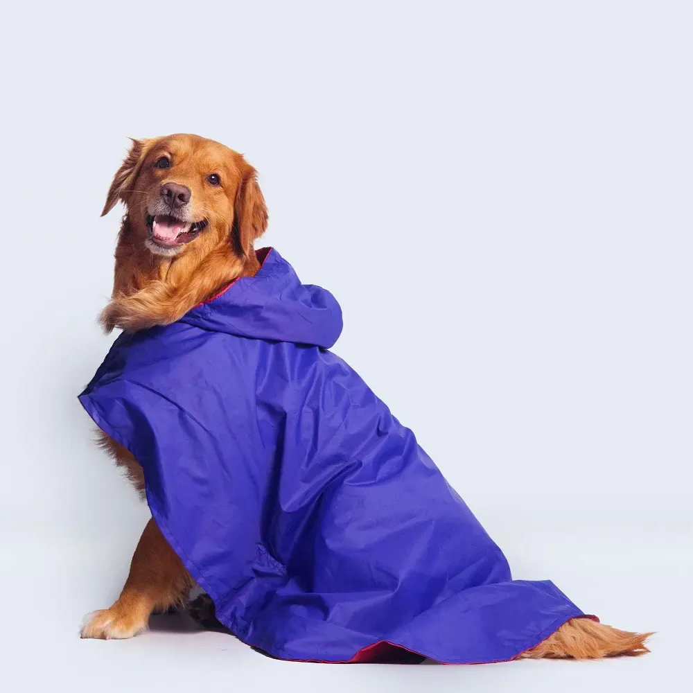 Cape Style Dog Raincoat (Red)