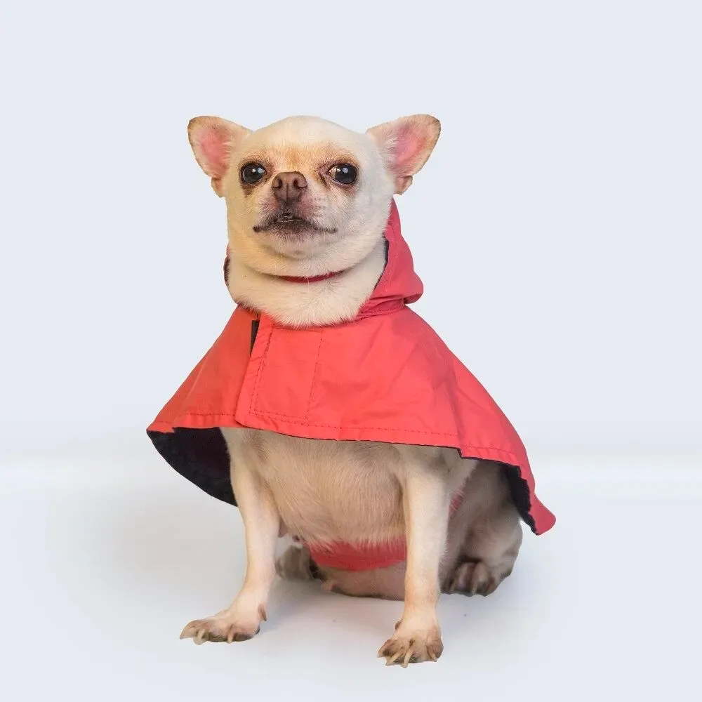 Cape Style Dog Raincoat (Red)