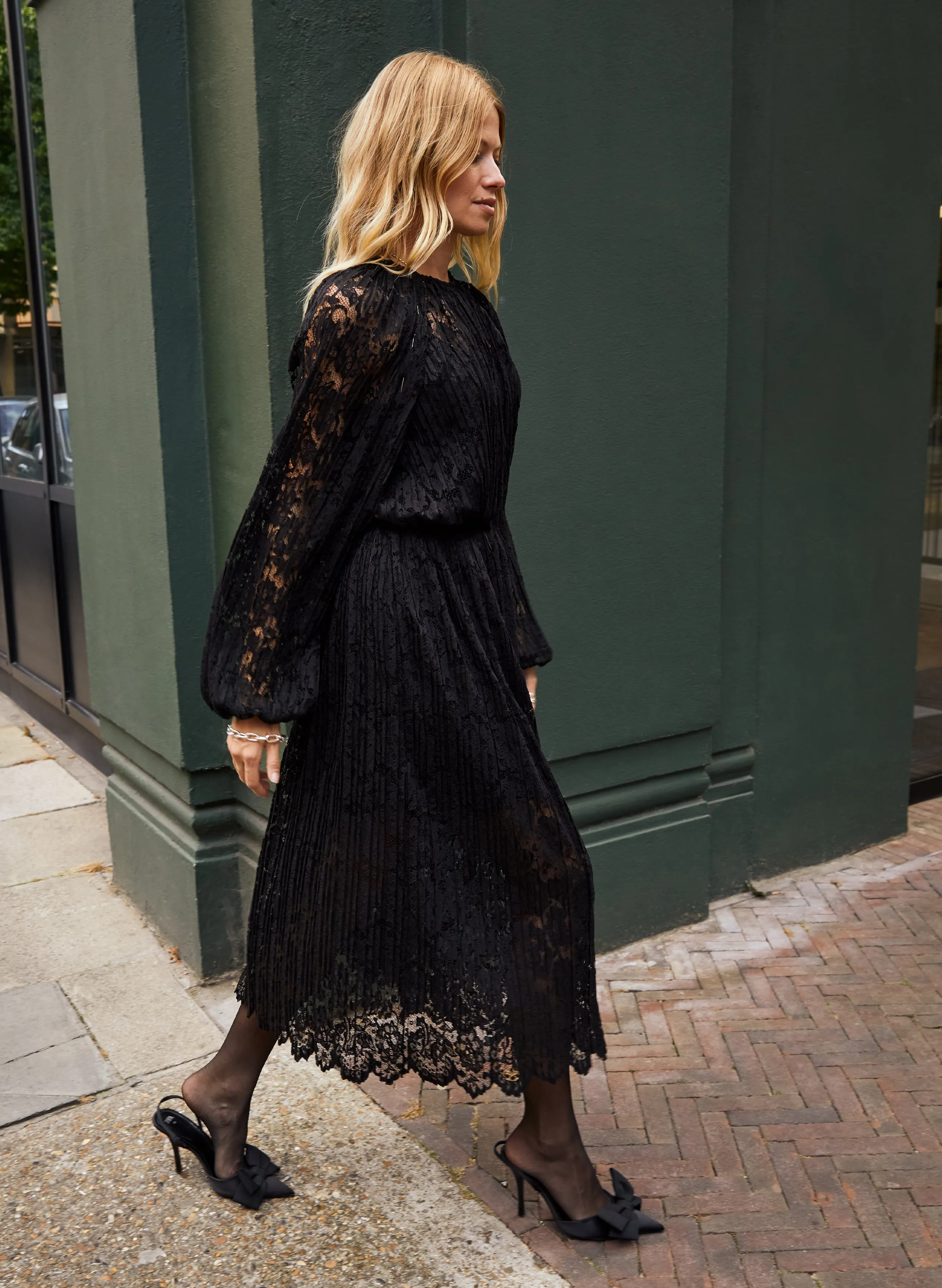 Caro Recycled Lace Midi Dress