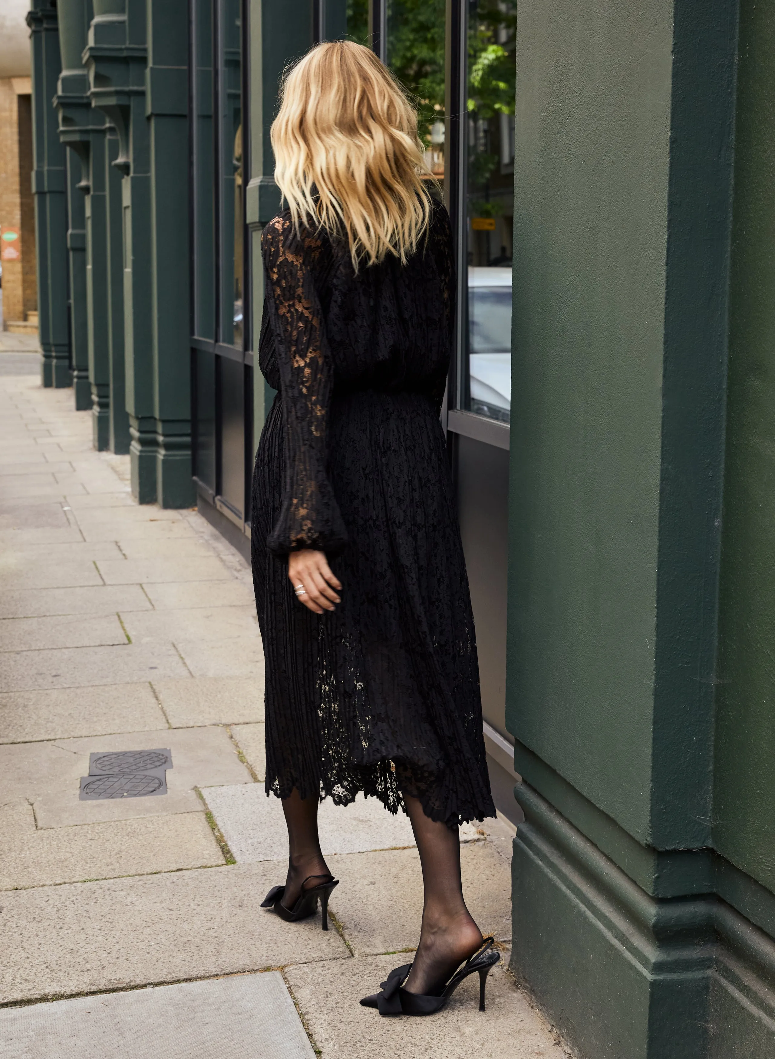 Caro Recycled Lace Midi Dress