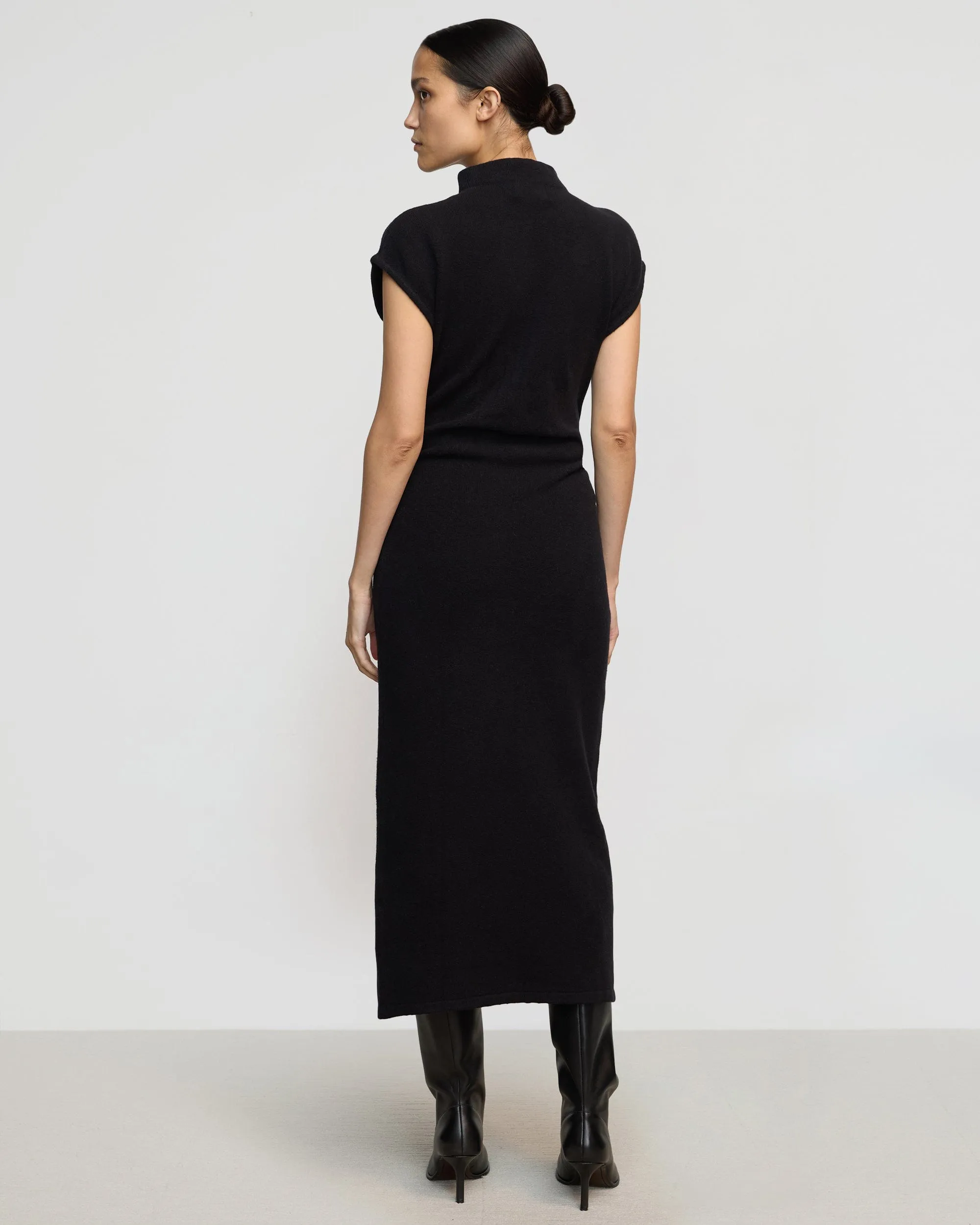 Caspia Mock-Neck Sweater Dress