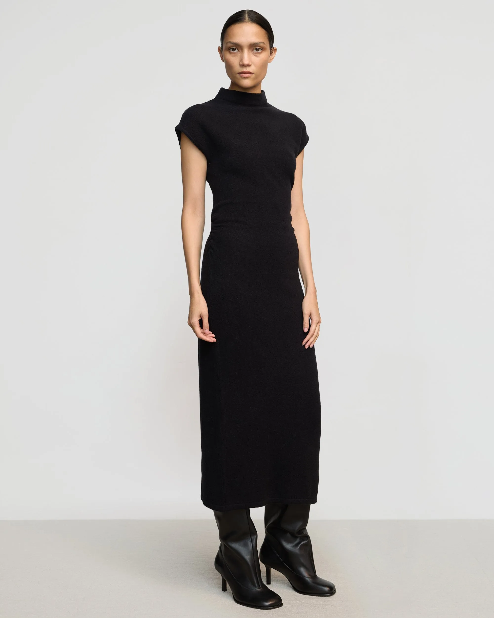 Caspia Mock-Neck Sweater Dress