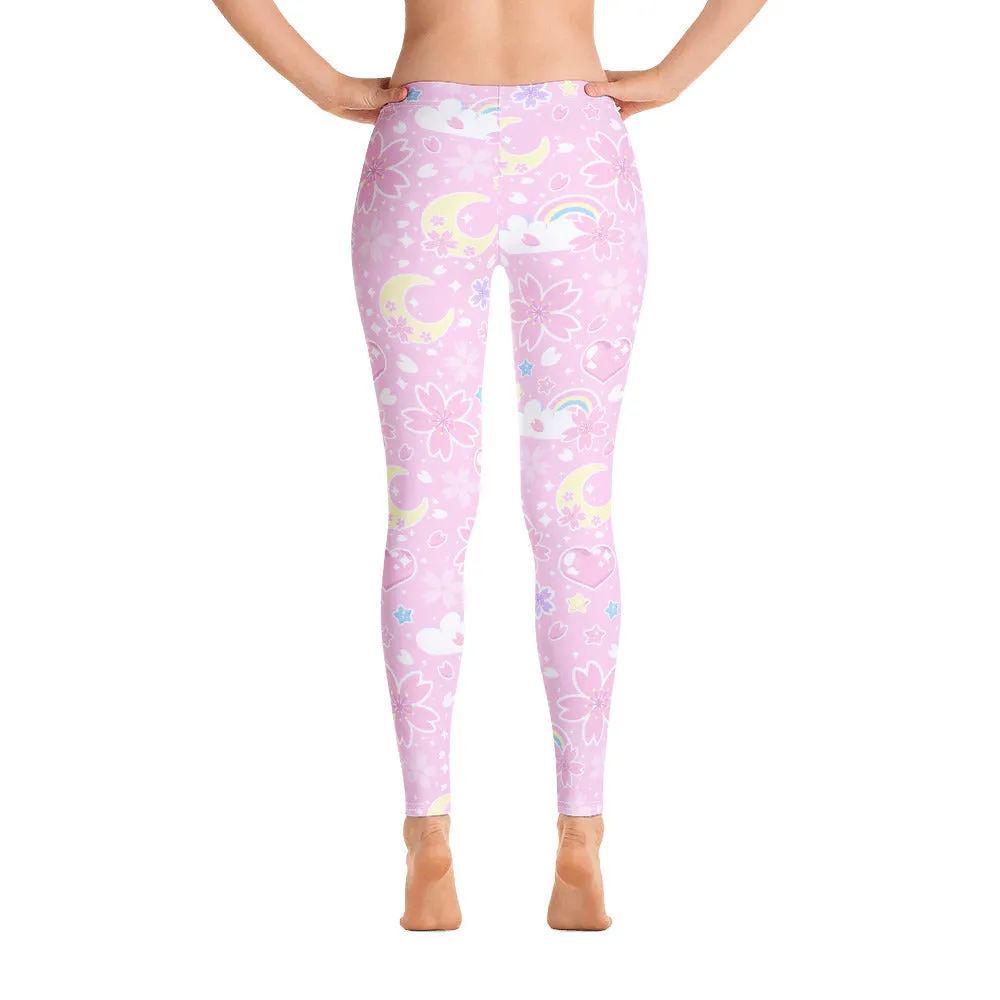 Cherry Blossom Dreams Pink Leggings