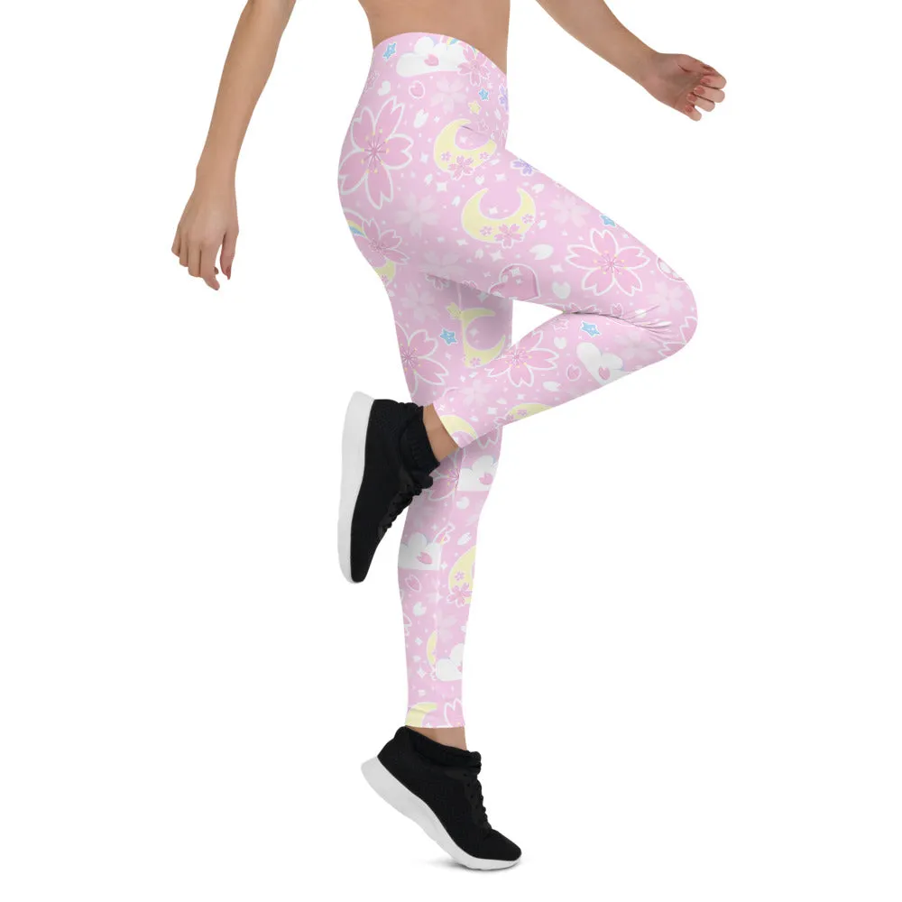 Cherry Blossom Dreams Pink Leggings