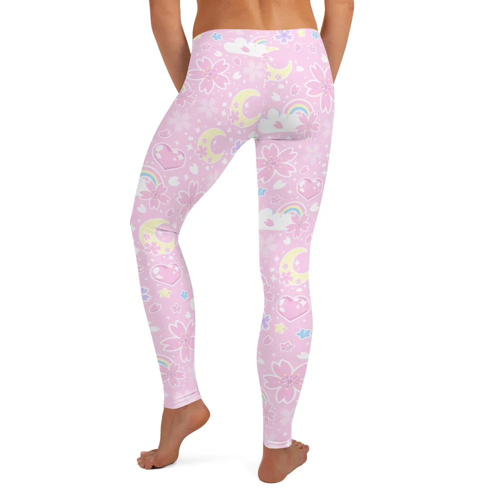 Cherry Blossom Dreams Pink Leggings