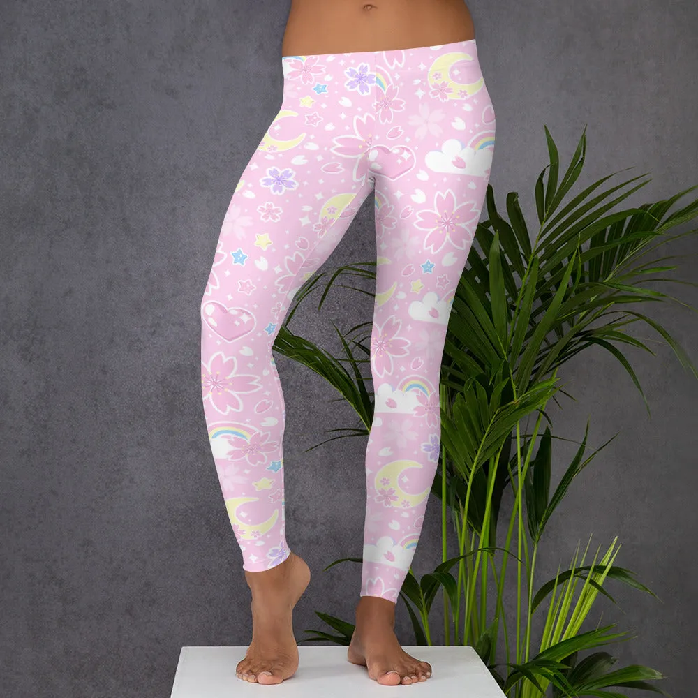 Cherry Blossom Dreams Pink Leggings