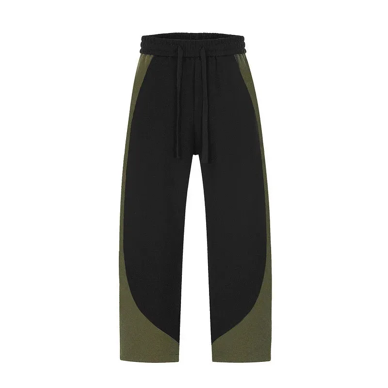 Chic Contrast Straight Sweatpants