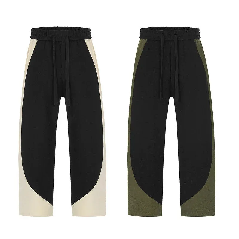 Chic Contrast Straight Sweatpants