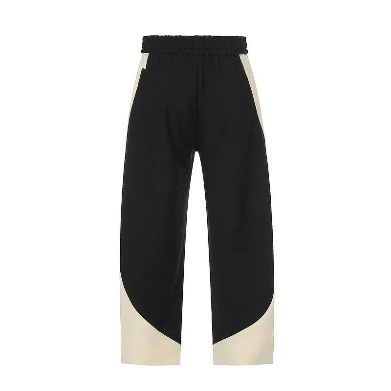 Chic Contrast Straight Sweatpants