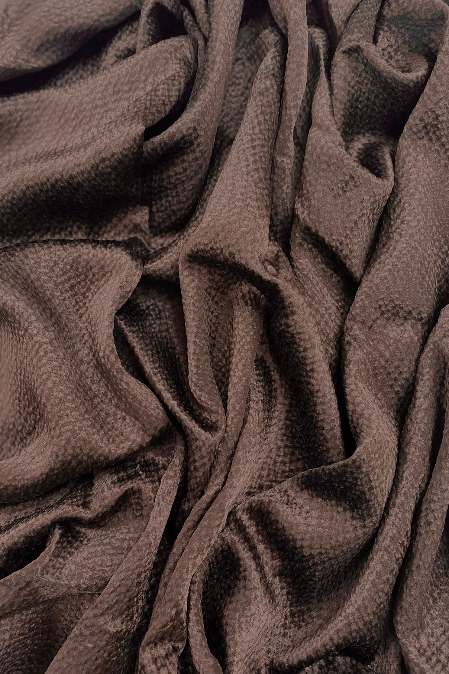 Chocolate Hammered Silk Satin