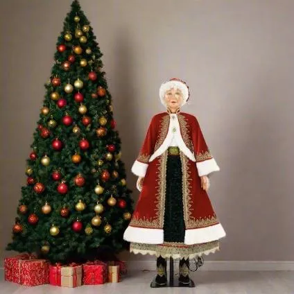 Christmas Eve Trimmings Life Size Mrs. Claus Doll 28-228565