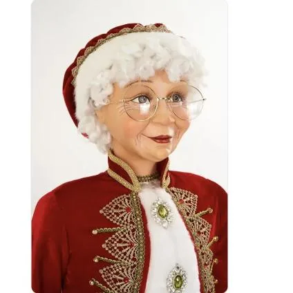 Christmas Eve Trimmings Life Size Mrs. Claus Doll 28-228565