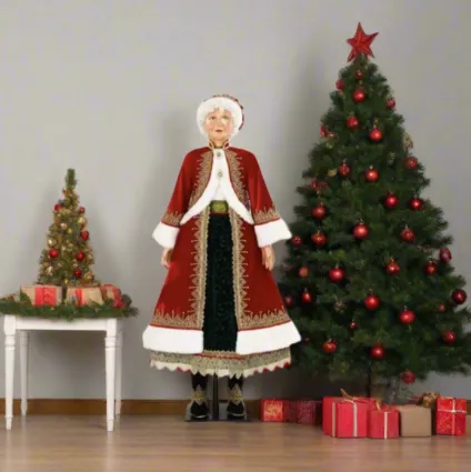 Christmas Eve Trimmings Life Size Mrs. Claus Doll 28-228565