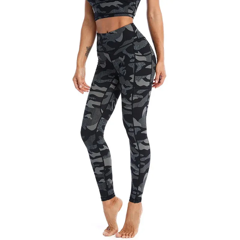 Cloud Hide Yoga Pants Sports Camouflage Leggings