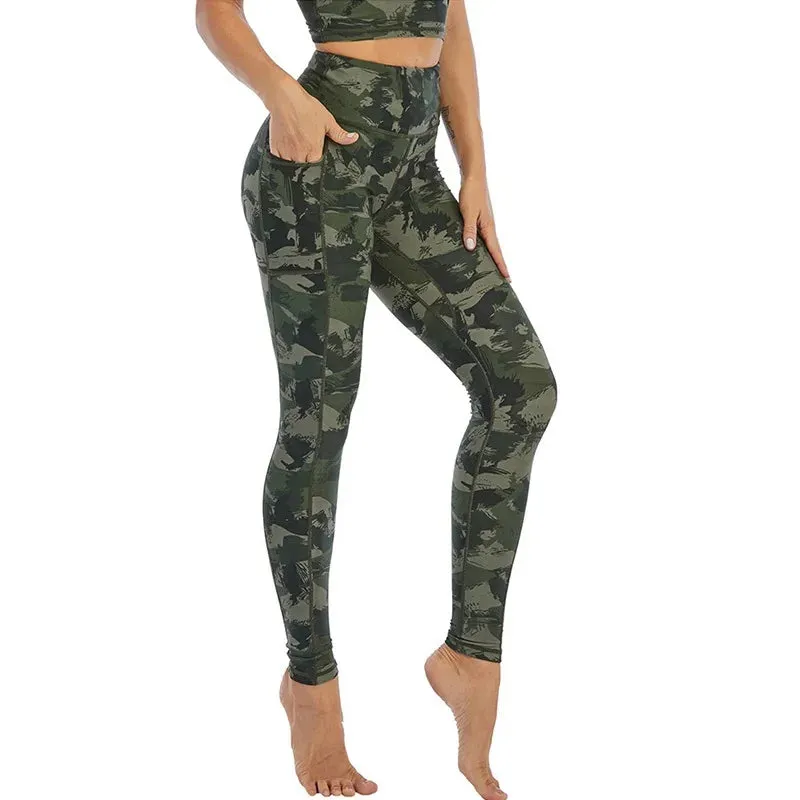 Cloud Hide Yoga Pants Sports Camouflage Leggings