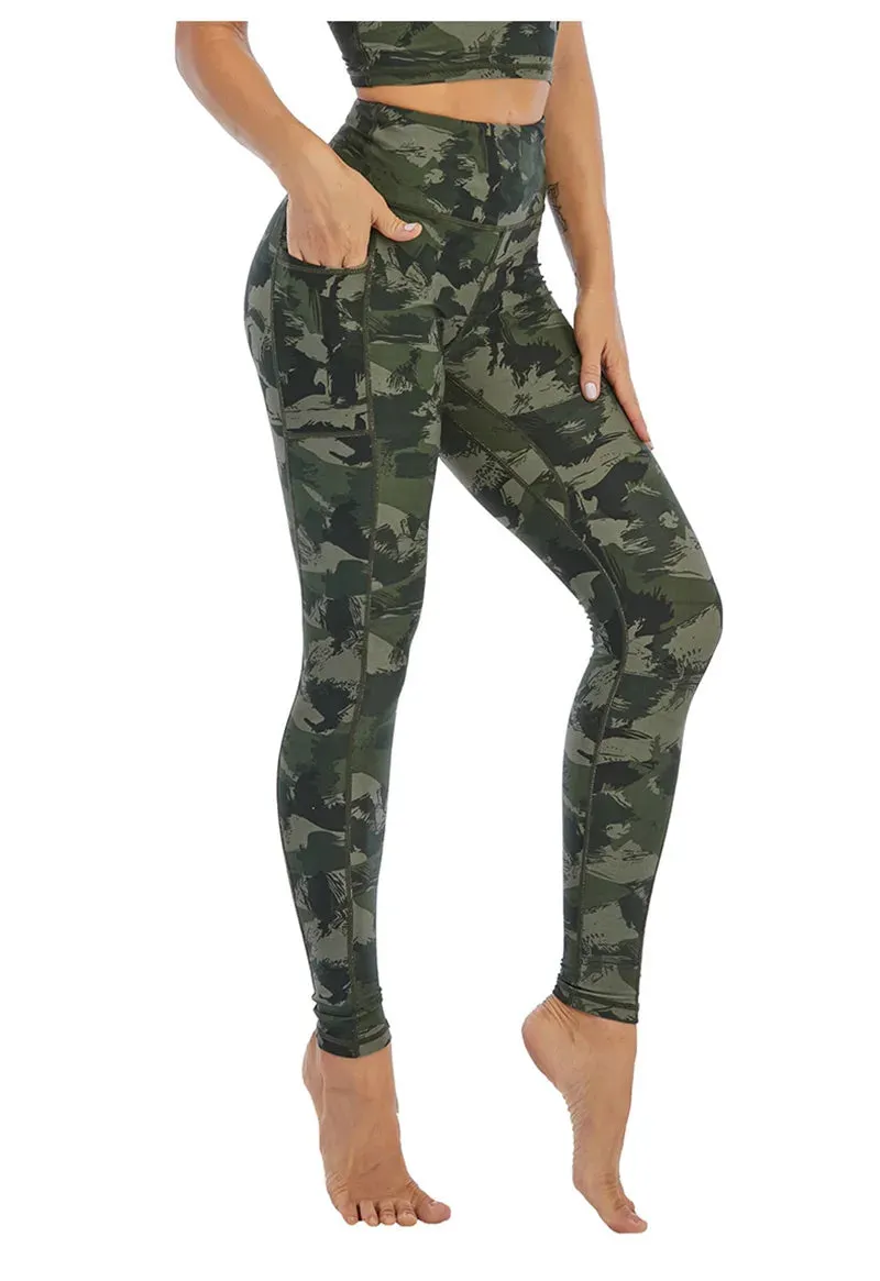 Cloud Hide Yoga Pants Sports Camouflage Leggings