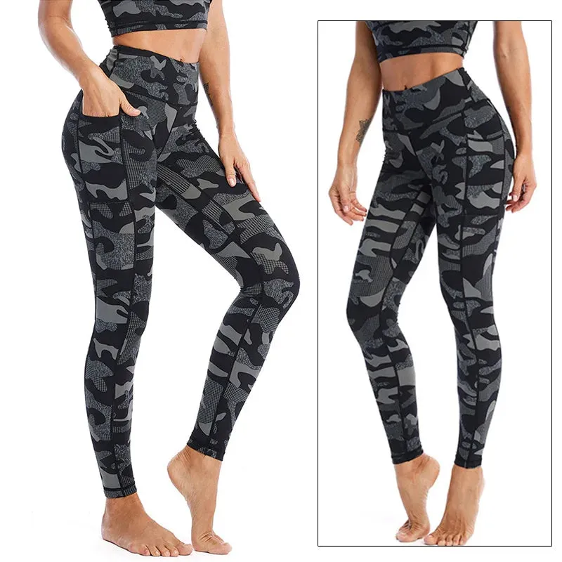 Cloud Hide Yoga Pants Sports Camouflage Leggings