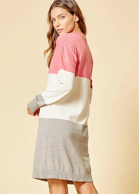 Colorblock Sweater Dress