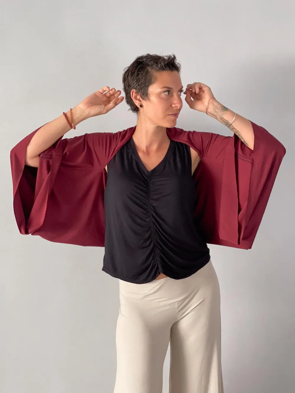 Convertible Wing Shrug Tunic