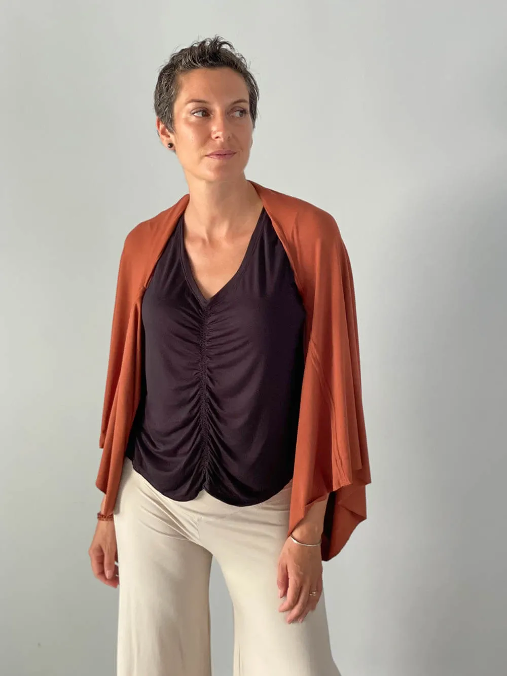 Convertible Wing Shrug Tunic