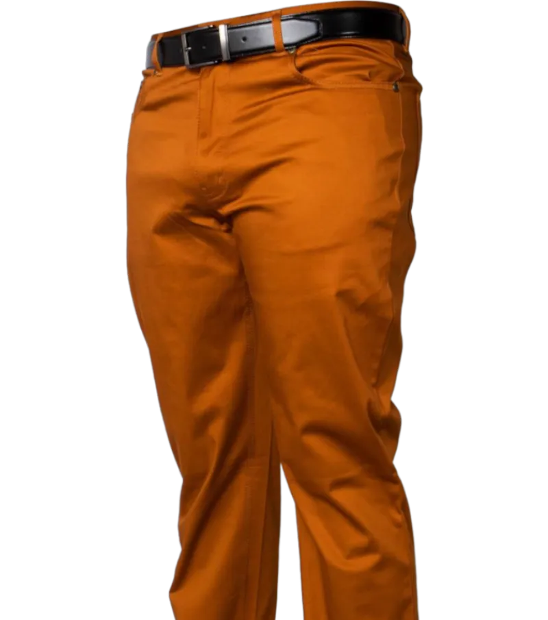 Copper Prestige Men's Classic Fit Jeans Stretch Material Chino Pants