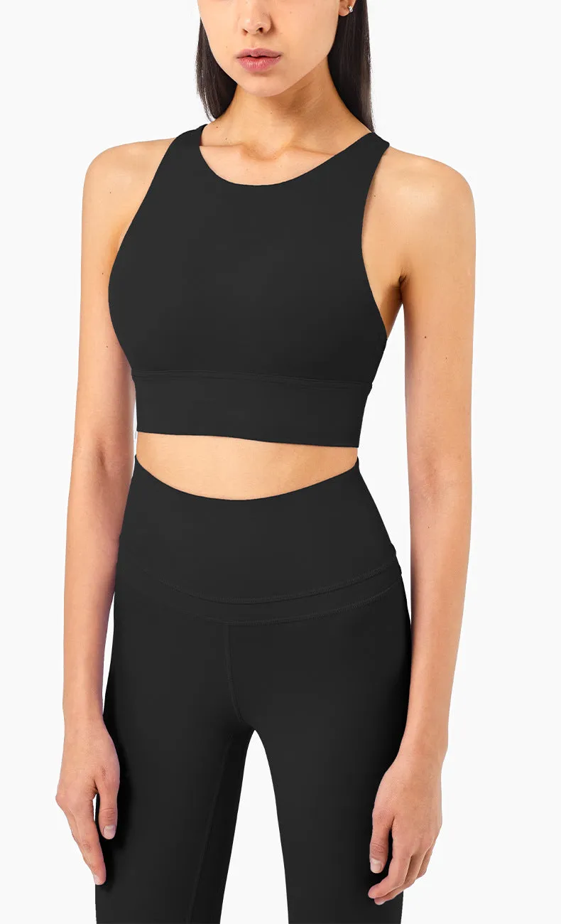 Cross Back Yoga Bra Sports Top Sexy V Collar