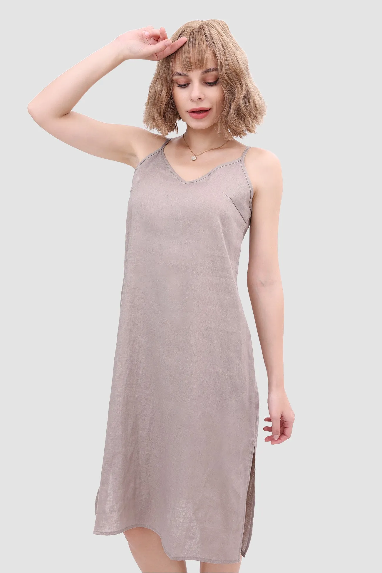 Daisy Linen Slip Dress