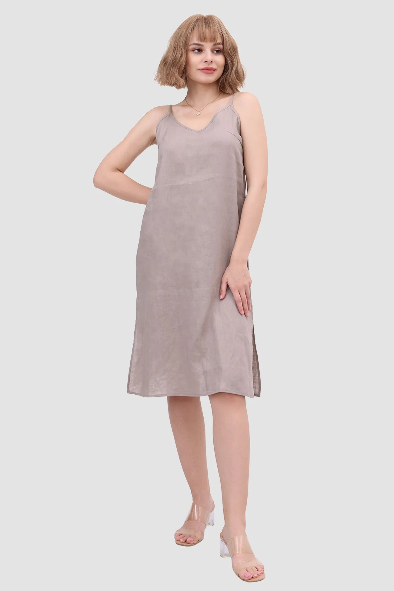 Daisy Linen Slip Dress