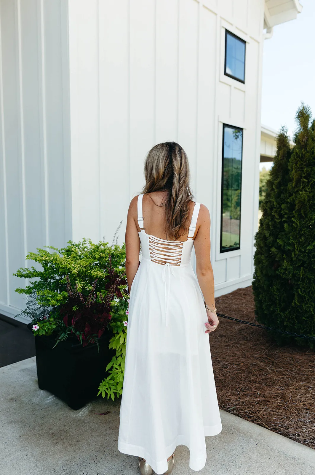 Darby Midi Dress - Off White